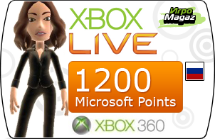����� ���������� Xbox Live Marketplace: 1200 Microsoft Points (��� �������� ��������)