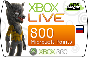����� ���������� Xbox Live Marketplace: 800 Microsoft Points (��� �������� ��������)