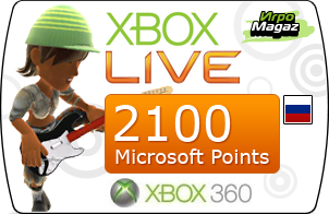 ����� ���������� Xbox Live Marketplace: 2100 Microsoft Points (��� �������� ��������)