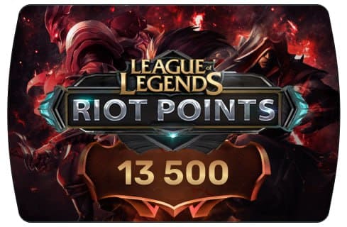 League of Legends (LoL) – 13500 RP (Riot Points)