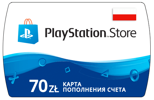 PlayStation Store Карта оплаты 70 zł (PLN/Польша)