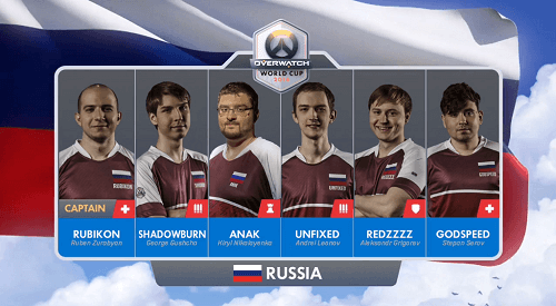 Российская команда Overwatch в 2016 году
