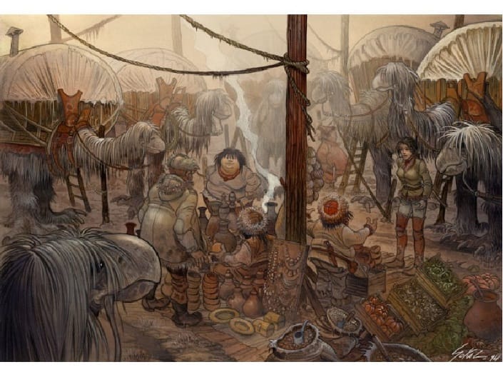 Рисунок Бенуа Сокаля к игре Syberia 3