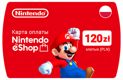 Карта пополнения Nintendo eShop Card 120zł злотых (PLN)