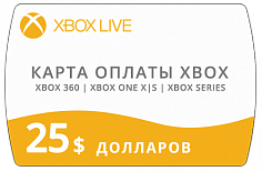 Карта оплаты Xbox Live 25 $ долларов