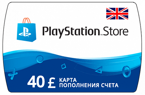 Playstation Store Карта оплаты 40 GBP (Великобритания)