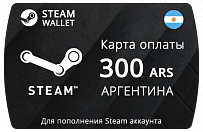 Пополнение Стим кошелька на 300 ARS (АРГЕНТИНА) - Steam Wallet Card