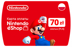 Карта пополнения Nintendo eShop Card 70zł злотых (PLN)