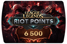 League of Legends (LoL) – 6500 RP (Riot Point)