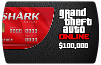100,000 $ для Grand Theft Auto V Online (ГТА 5) – GTA 5 Red Shark Cash Card (ключ для ПК)
