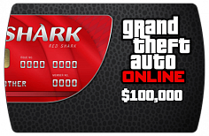 100,000 $ для Grand Theft Auto V Online (ГТА 5) – GTA 5 Red Shark Cash Card