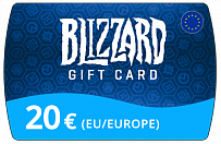 Карта пополнения Blizzard Gift-Card 20€ (EU/Евро) для Battle.net (ключ для ПК) 