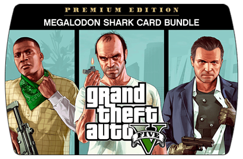 Grand Theft Auto V (ГТА 5) Premium Online Edition + Megalodon Shark Card Bundle 10,000,000 $ (ключ для ПК)