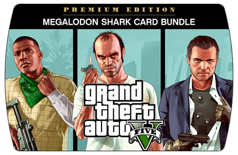 Grand Theft Auto V (ГТА 5) Premium Online Edition + Megalodon Shark Card Bundle 10,000,000 $