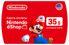 Карта пополнения Nintendo eShop Card 35$ USD долларов (США)